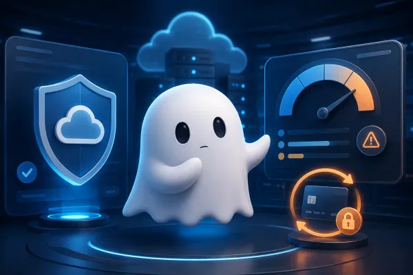Oracle Cloud PAYG 전환과 비용 사용량을 점검하는 3D 유령 캐릭터